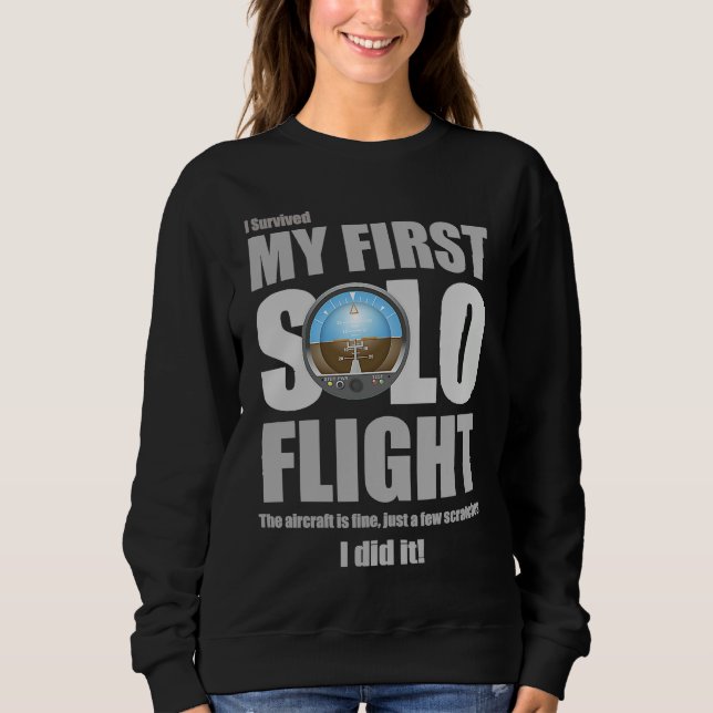 Camiseta I Survived My First Solo Flight (Frente)