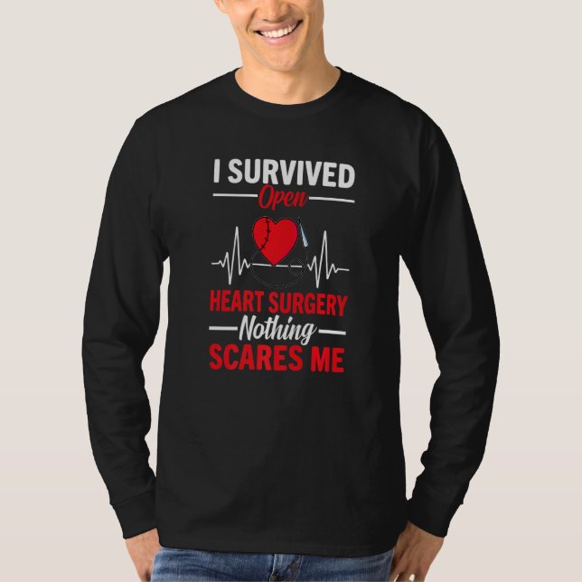 Camiseta I Survived Open Heart Surgery Open Heart Surgery M (Frente)