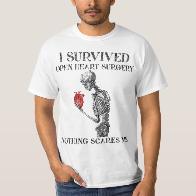 Camiseta I Survived Open Heart Surgery Survivor Gift  (Frente)