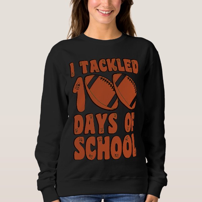 Camiseta I Tackled 100 Days Of School Football for Boys Kid (Frente)