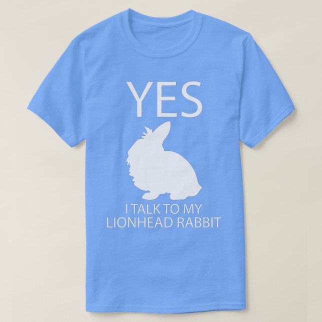 Camiseta I Talk To My Lionhead I Easter Bunny Design Lionhe (Frente do Design)