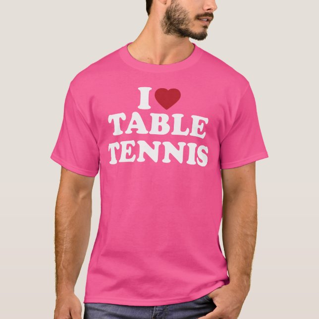 Camiseta I Tênis de Mesa do coração (Frente)