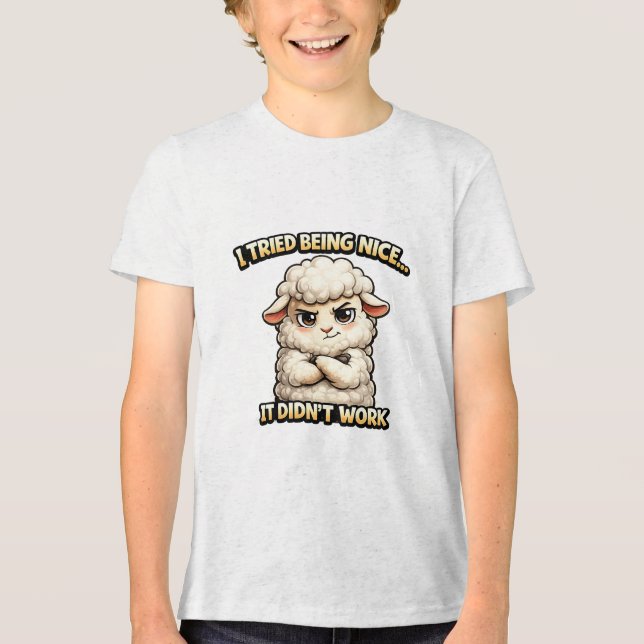 Camiseta "I Tried Being Nice… It Didn’t Work" (Angry Sheep) (Frente)