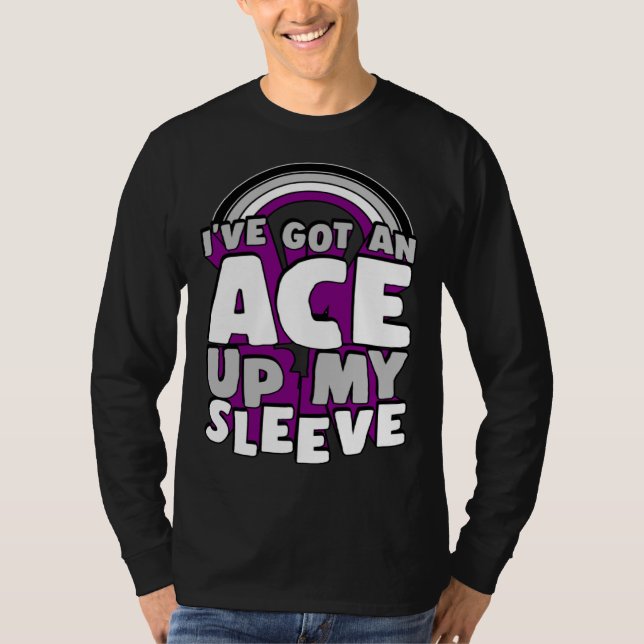 Camiseta I ve Got An Ace Up My Sleeve Asexual Pride Rainbow (Frente)