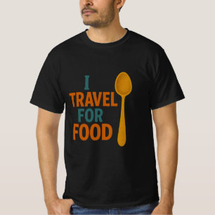 Camiseta I Viagem Para Comida - Vintage Spoon Adventure