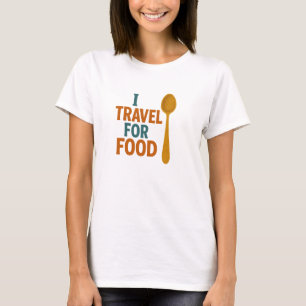 Camiseta I Viagem Para Comida - Vintage Spoon Adventure