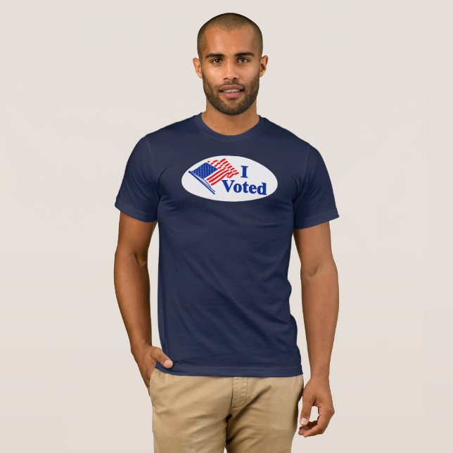 Camiseta I Voted United States Flag Dark (Frente Completa)