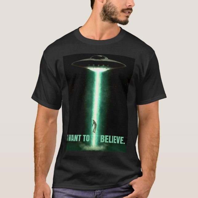 Camiseta I Want To Believe  Alien UFO (Frente)
