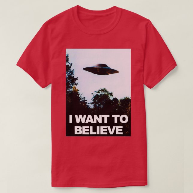 Camiseta I Want To Believe Alien Ufo Ovni Hunter (Frente do Design)