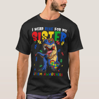 Camiseta I Wear Blue For My Sister Family Matching Autism A