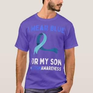Camiseta I Wear Blue For My Son Autism Awareness Day Puzzle