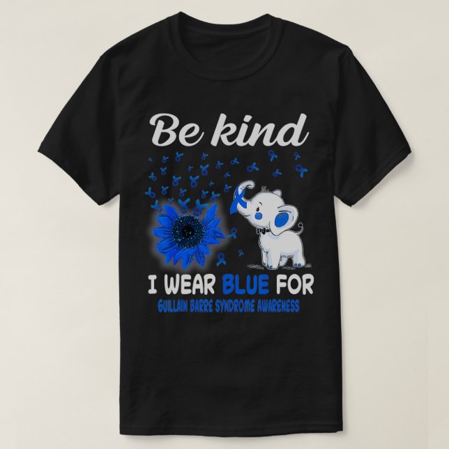 Camiseta I Wear Blue Guillain Barre Syndrome Awareness  (Frente do Design)