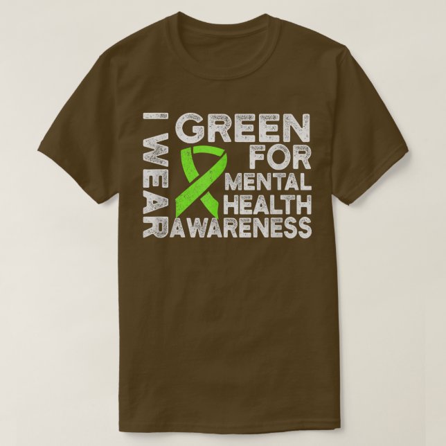 Camiseta I Wear Green For Mental Health Awareness1978 747  (Frente do Design)
