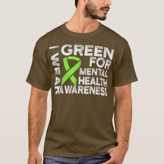 Camiseta I Wear Green For Mental Health Awareness1978 747 