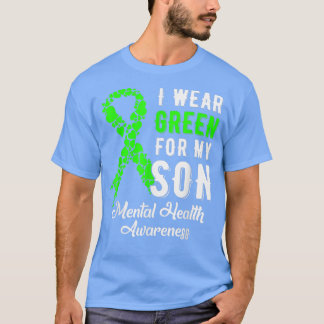 Camiseta I Wear Green For My Son Mental Health Awareness Mo