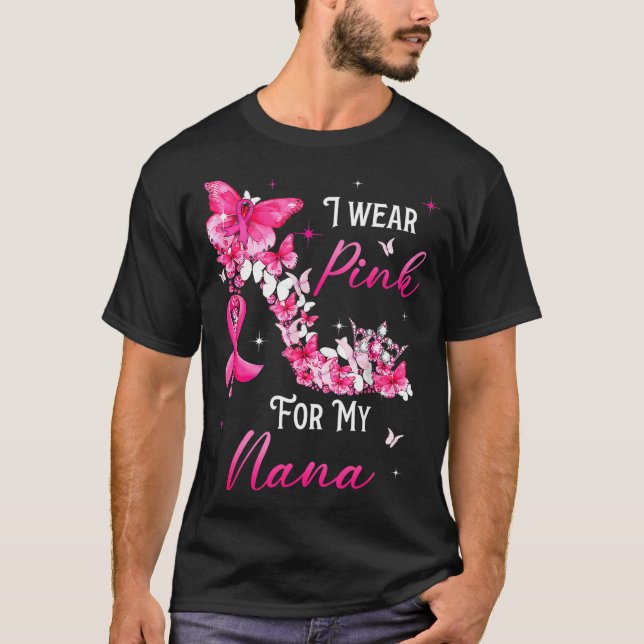 Camiseta I Wear Nk For My Nana Breast Cancer Ribbon Suprt G (Frente)