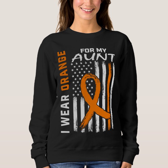 Camiseta I Wear Orange For My Aunt Multiple Sclerosis Aware (Frente)