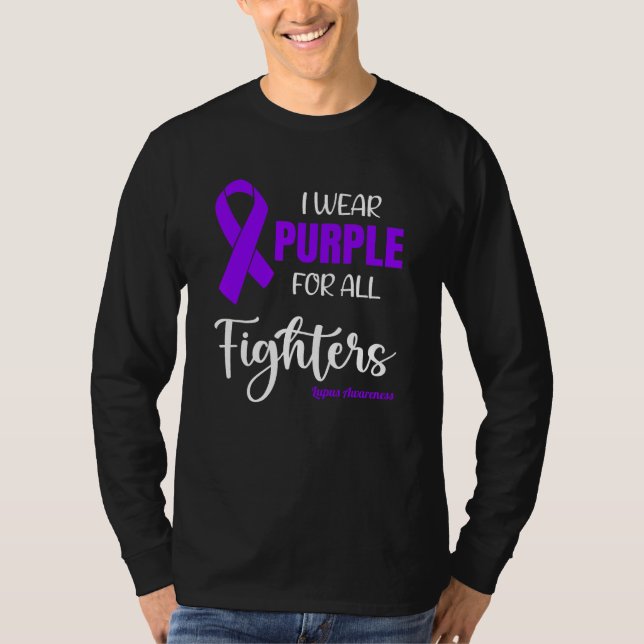 Camiseta I Wear Purple For All Fighters for Lupus Awareness (Frente)
