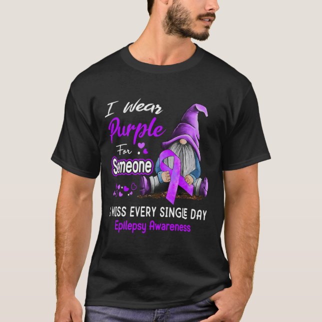 Camiseta I Wear Purple For Epilepsy Awareness  (Frente)