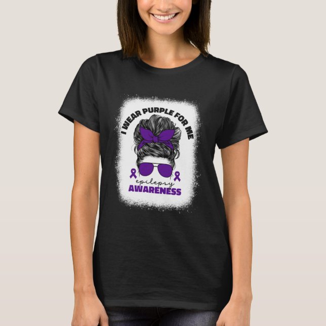 Camiseta I Wear Purple For Me Epilepsy Awareness For Women  (Frente)