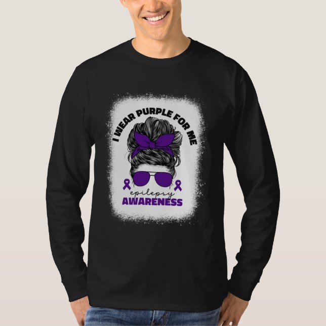 Camiseta I Wear Purple For Me Epilepsy Awareness For Women  (Frente)