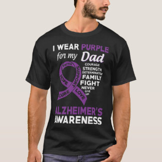 Camiseta I Wear Purple For My Dad Alzheimer'S Awareness