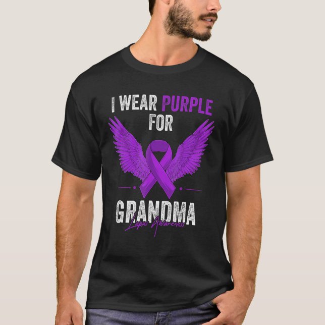 Camiseta I Wear Purple For My Grandma Lupus Awareness Month (Frente)