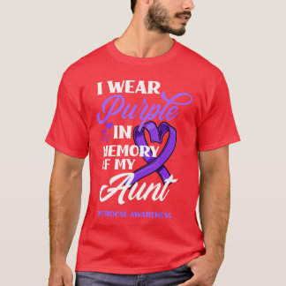 Camiseta I Wear Purple In Memory Of My Aunt Overdose Awaren