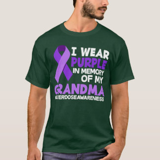 Camiseta I Wear Purple In Memory Of My Grandma Overdose Awa