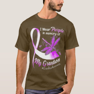 Camiseta I Wear Purple In Memory Of My Grandson Overdose Aw