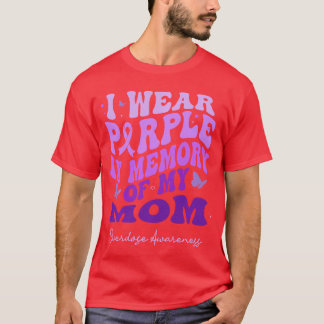 Camiseta I Wear Purple In Memory Of My Mom Overdose Awarene