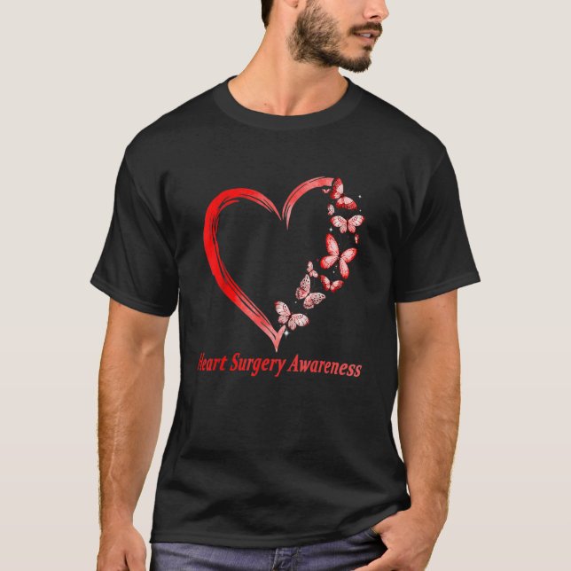 Camiseta I Wear Red For Heart Surgery Awareness (Frente)
