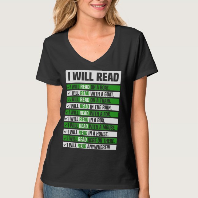 Camiseta I Will Read Books On A Boat & Everywhere Reading   (Frente)