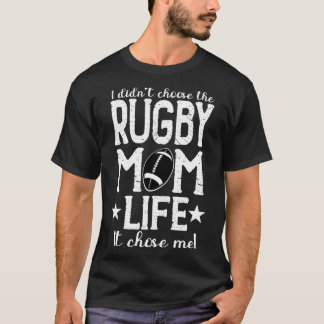Camiseta I &x27;t Choose The Rugby Mãe Life It Chose Me