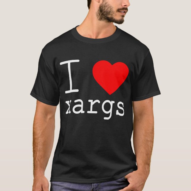 Camiseta I ❤️ xargs (Frente)