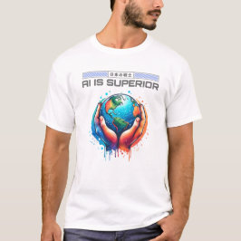 Camiseta IA é superior - Terra na Design de arte de mãos