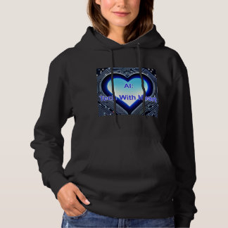 Camiseta IA: Tecnologia com Coração Feminino Preto