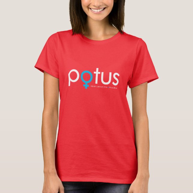 Camiseta #iamwithher Hillary Clinton 2016 de POTUS (Frente)