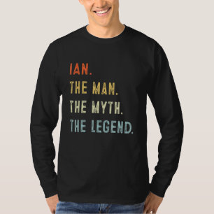 Camiseta Ian The Man Myth Legend Fatheru2019s Day Papa Gra