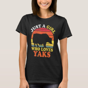 Camiseta Iaques Vintage Apenas Uma Garota Que Ama Iaques