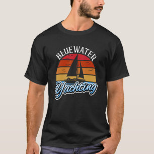 Camiseta Iate de água azul do capitão Sailor Skipper Sailor
