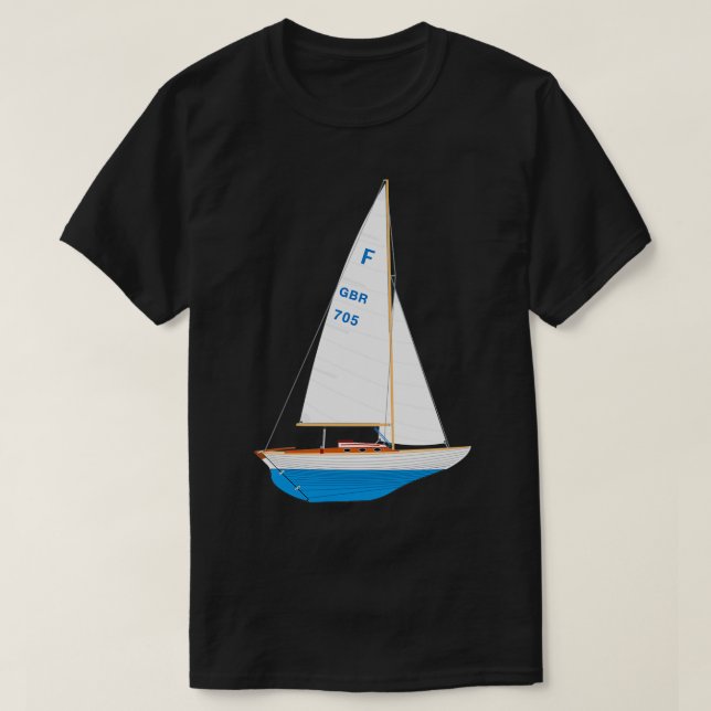 Camiseta Iate Folkboat 705 (Frente do Design)