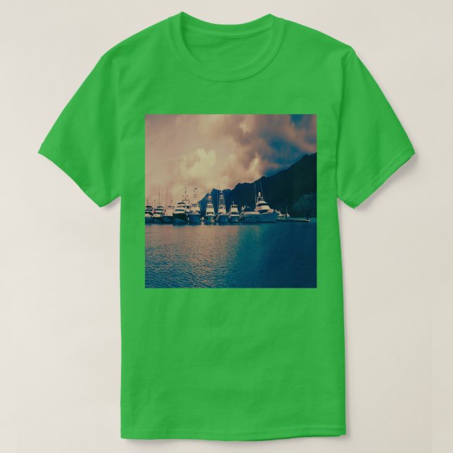 Camiseta Iates monocromáticos Impressão 2 (Frente do Design)