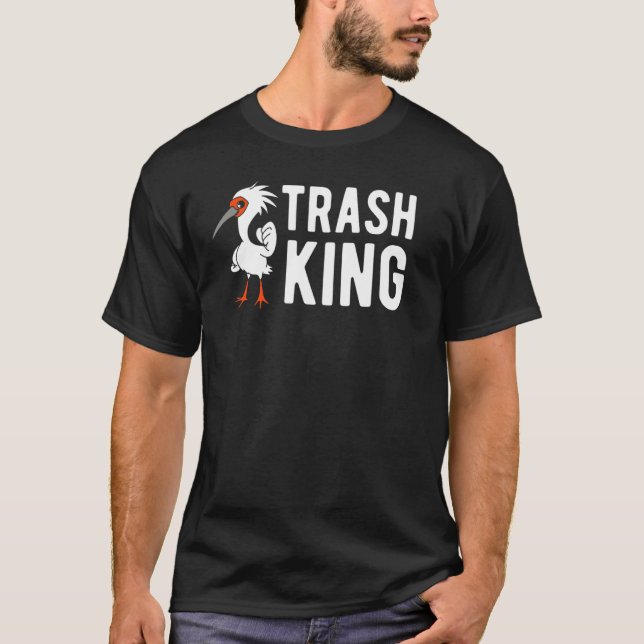 Camiseta Ibis Wading Trash King Bird (Frente)