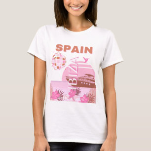 Camiseta Ibiza, Espanha, Arte Viagem, Arte pré-papoila, Pas