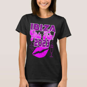Camiseta Ibiza Girls Trip 2023 Mulheres Estudantes Hen Part