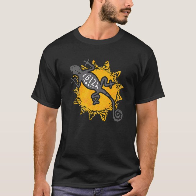 Camiseta Ibiza lagarto Ilhas Baleares Premium (Frente)