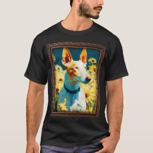 Camiseta Ibizi Hound Pintura Flor De Girassol Mãe Mulheres