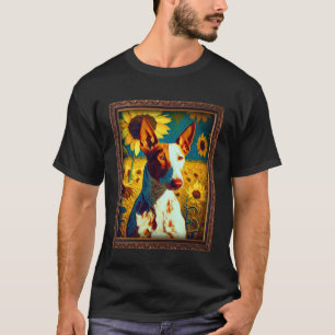 Camiseta Ibizi Hound Pintura Flor De Girassol Mãe Mulheres