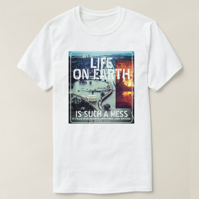 Camiseta IBONELTD. VIDA NA TERRA 2d (Frente do Design)